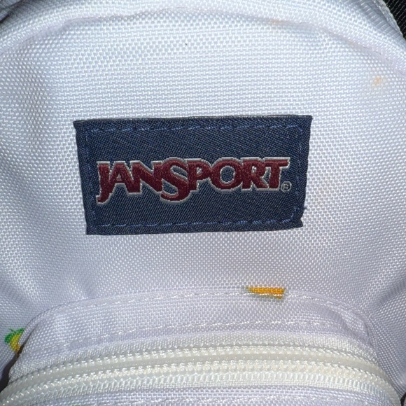 Adorable JanSport Quarter Pint Mini White Convertible Backpack with Lemon Design - Picture 9 of 15